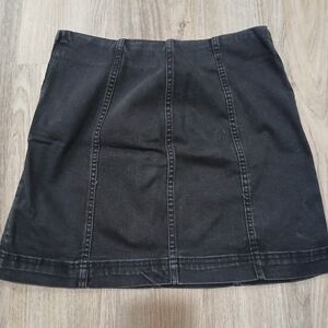 Black Denim Skirt